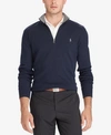 Polo Ralph Lauren Men's Double-knit Mockneck Quarter-zip Pullover In Aviator Navy