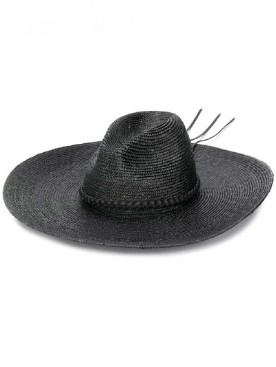 Saint Laurent Maxi Mexi Noir Hat In Black