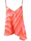 Just Cavalli Abstract-print Slip Top In Orange