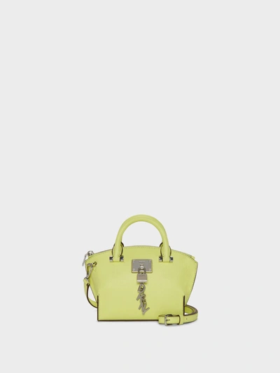 Donna Karan Dkny Women's Elissa Mini Pebbled Leather Top Zip Satchel - In Citron