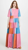 Staud Cocoon Dress In Hibiscus Multi