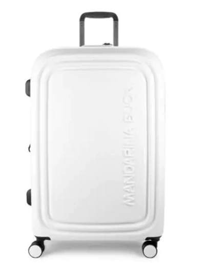 Mandarina Duck Logoduck Large Expandable Hardshell Trolley In Lily White