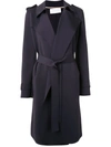 Harris Wharf London Soft Trench Coat In Blue