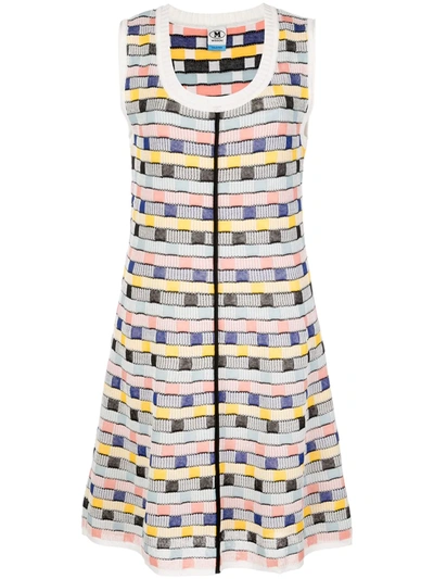 M Missoni Abstract Pattern Mini Dress In Multicolour
