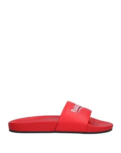 Balenciaga Sandals In Red