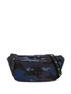 Valentino Garavani Uomo Camouflage Nylon Belt Bag In Blue