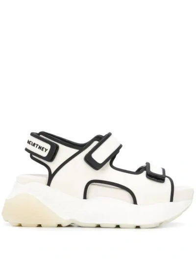Stella Mccartney Eclypse Touch Strap Sandals In K936 Snow