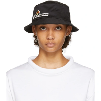Marc Jacobs Black Logo Cotton Bucket Hat In 001 Black