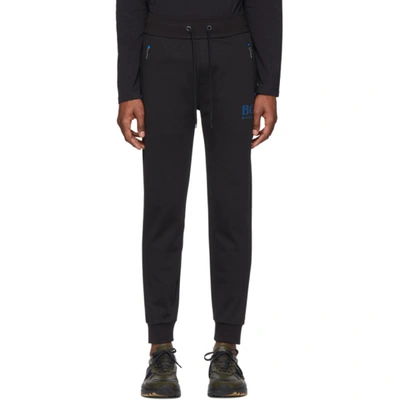 Hugo Boss Boss Black Cotton Track Pants In 001 Black