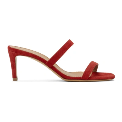 Mansur Gavriel Suede Fino Sandal In Flamma