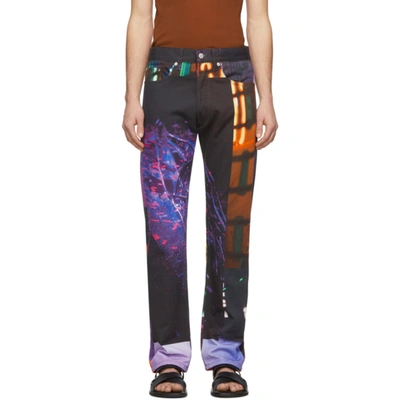 Dries Van Noten Multicolor Mika Ninagawa Edition Print Jeans In Desb