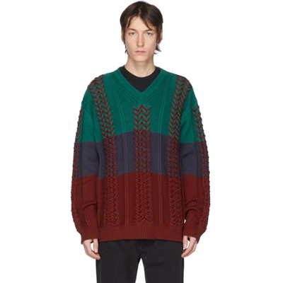 Y/project Cable-knit Cotton-blend Jumper In Green
