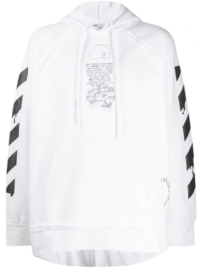 Off-white Dripping Arrows Incomp Hoodie In White