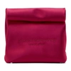 Alexander Wang Satin Lunch Bag Clutch In Hot Pink