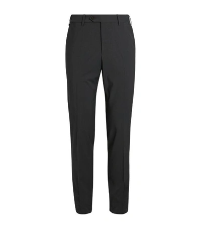 Corneliani Wool Tailored Trousers In Charcoal