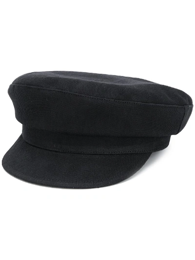 Ann Demeulemeester Fisherman Embroidered Wool-blend Hat In Black