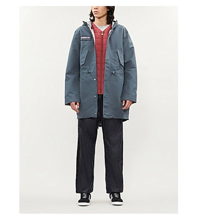 Adidas Statement Rossendale Parka Shell Coat In Bold Onix