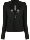 Rick Owens Single-breasted Stretch-woven Blazer In Black