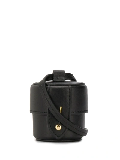 Jacquemus Le Micro Vanity Leather Shoulder Bag In Black