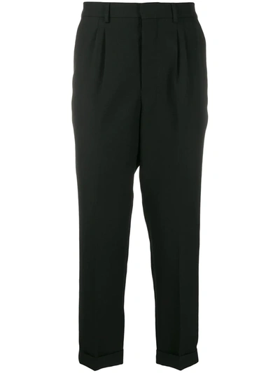 Ami Alexandre Mattiussi Carrot Fit Tapered Trousers In Black
