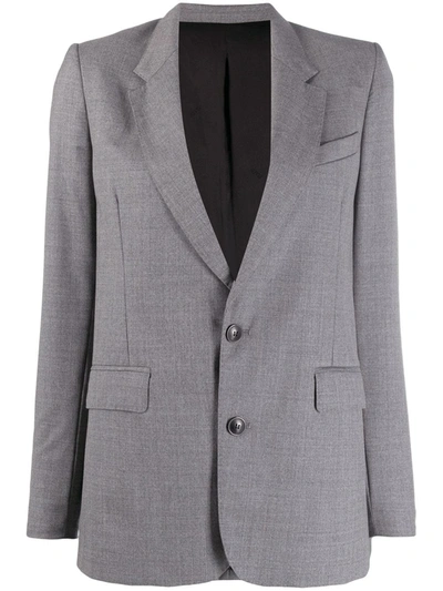 Ami Alexandre Mattiussi Lined Two Buttons Blazer In Grey