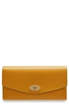 Mulberry Darley Continental Leather Wallet In Deep Amber