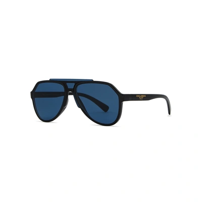 Dolce & Gabbana Blue Aviator-style Sunglasses