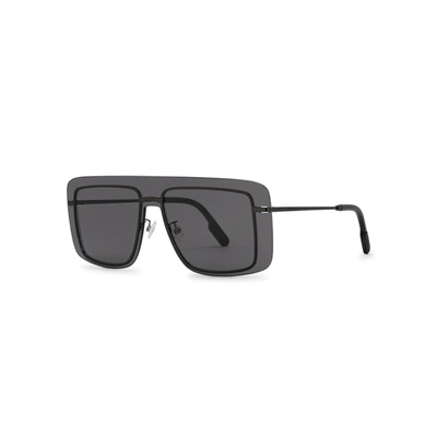 Kenzo Black Square-frame Sunglasses In Black And Other
