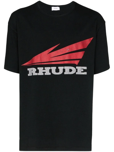 Rhude Rhonda 2 Logo Print T-shirt In Black