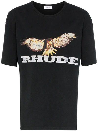 Rhude Black Vintage Eagle T-shirt