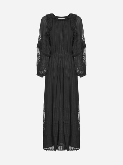 Isabel Marant Étoile Justine Viscose Crepe Maxi Dress In Black