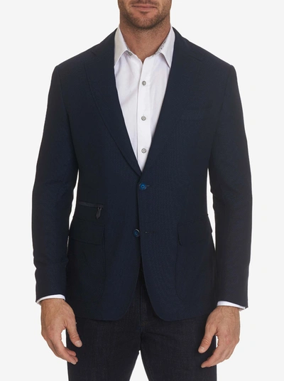 Robert Graham Downhill Vii Slim Fit Blazer In Navy