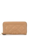 Tory Burch Fleming Quilted Leather Continental Wallet In Tiramisu
