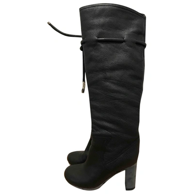 Pre-owned See By Chloé Leather Boots In Black