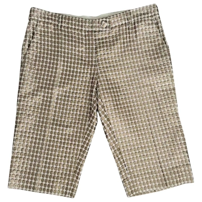 Pre-owned Moschino Short Pants In Gold