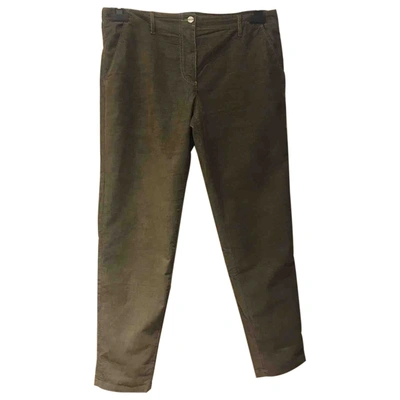 Pre-owned Chloé Stora Khaki Velvet Trousers