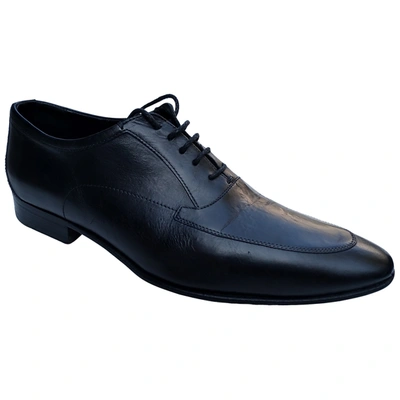 Pre-owned Alberto Guardiani Leather Lace Ups In Black