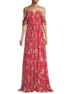 Amur Floral-print Maxi Dress In Red Multi