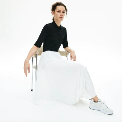 Lacoste Women's Slim Fit Supple Cotton Polo - 32 In Black