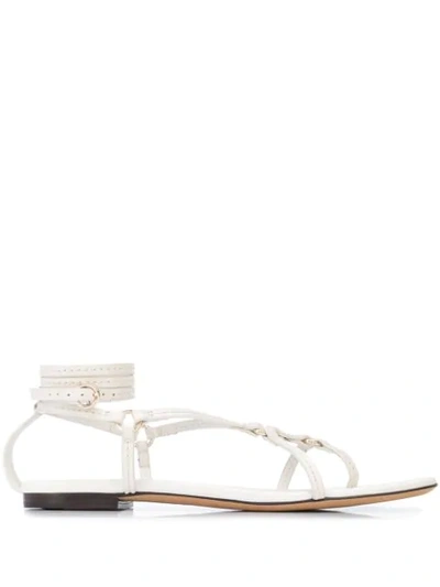 3.1 Phillip Lim / フィリップ リム Louise Flat Leather Sandals In Ivory