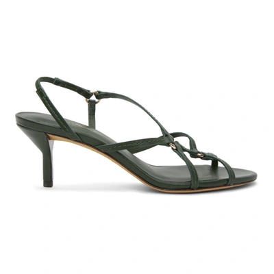 3.1 Phillip Lim Louise Leather Slingback Sandals In Gr300 Green