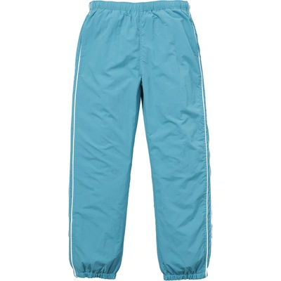 Pre-owned Supreme  Piping Track Pant Teal