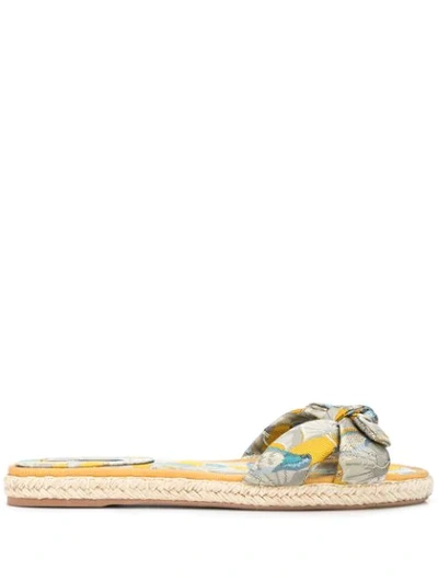 Tabitha Simmons Heli Tropical-print Sandals In Yellow