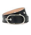 Acne Studios Masculine Large Logo-buckle Leather Belt In Black