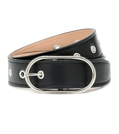 Acne Studios Masculine Large Logo-buckle Leather Belt In Black