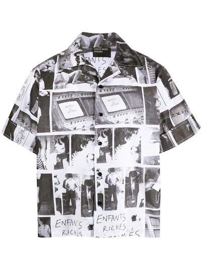 Enfants Riches Deprimes Camp-collar Printed Cotton-poplin Shirt In White