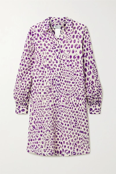 Paul & Joe Floral-print Fil Coupé Cotton Dress In Purple