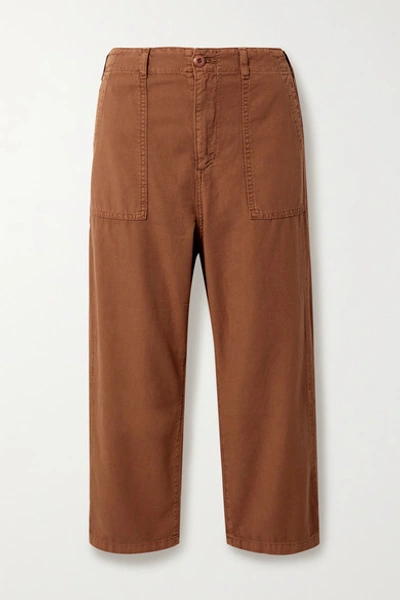 The Great The Ranger Cotton-canvas Cargo Pants In Brown