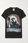 Madeworn Blondie Distressed Printed Cotton-jersey T-shirt In Coal