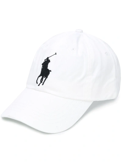 Polo Ralph Lauren Embroidered Logo Baseball Cap In White